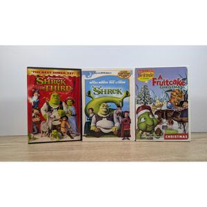 Kids DVD Lot Shrek Shrek the Third Hermie Fruitcake Christmas Family Movies